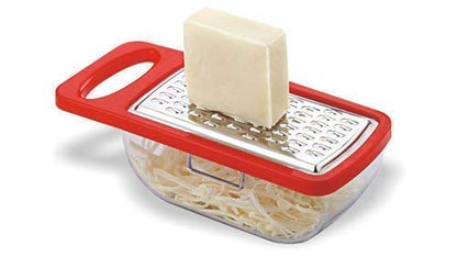 Mini Cheese and Garlic Grater Slicer, Chopper with Stainless Steel Blades -with Storage Container