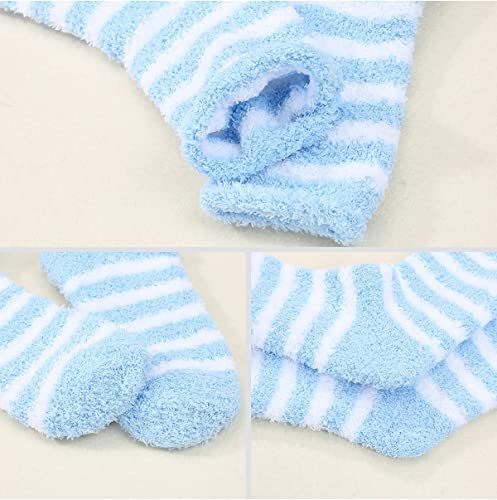 Check My Kart Women's Colorful Soft and Fuzzy Feather Winter Warm Socks without thumb (Pack of 5)