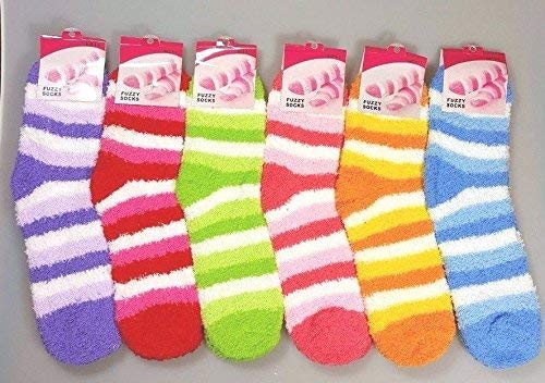 Check My Kart Women's Colorful Soft and Fuzzy Feather Winter Warm Socks without thumb (Pack of 5)