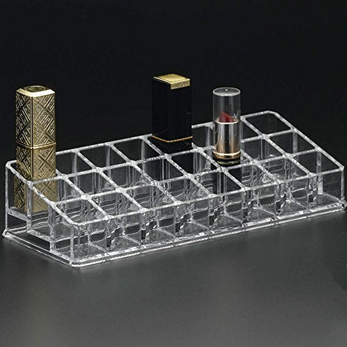 24 Compartment Acrylic Lipstick & Makeup Organizer Tray For Women