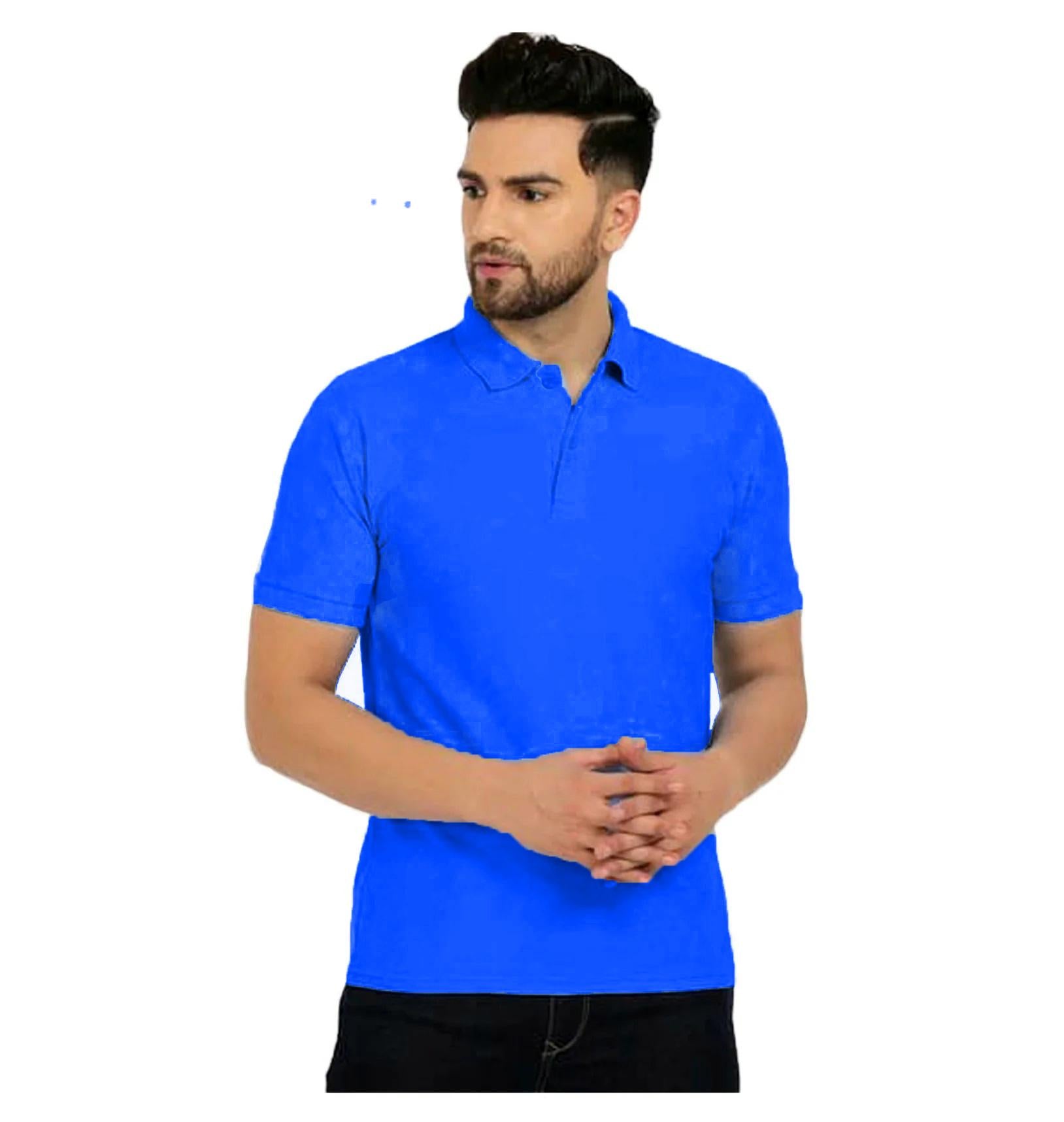 Men's Regular Fit Plain Half Sleeve Polo Matte T-shirts Pack of 4 - Polo Casual T-Shirts for Men and Boys, made from 100% Combed Cotton in Fresh Colors. Ultra Soft Casual Wear - Combo of 4