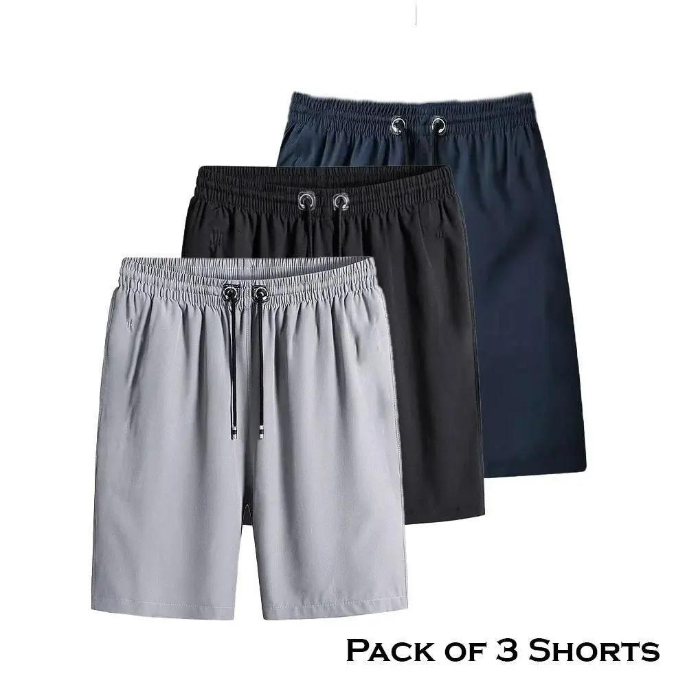 Men's Active Shorts for Running, Yoga, and Outdoor Sports, Quick Dry, Lightweight, and Stretchable Shorts Pack of 3