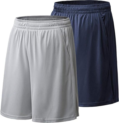 Men's Active Shorts for Running, Yoga, and Outdoor Sports, Quick Dry, Lightweight, and Stretchable Shorts Pack of 3