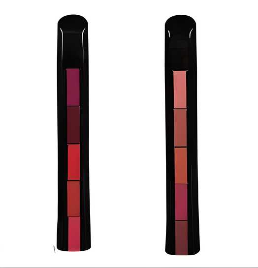 5-in-1 Lipsticks Combo Set, Red & Nude Edition Colors Sensational Fabulous Velvety Matte Finish Shades, Pack of 2pcs