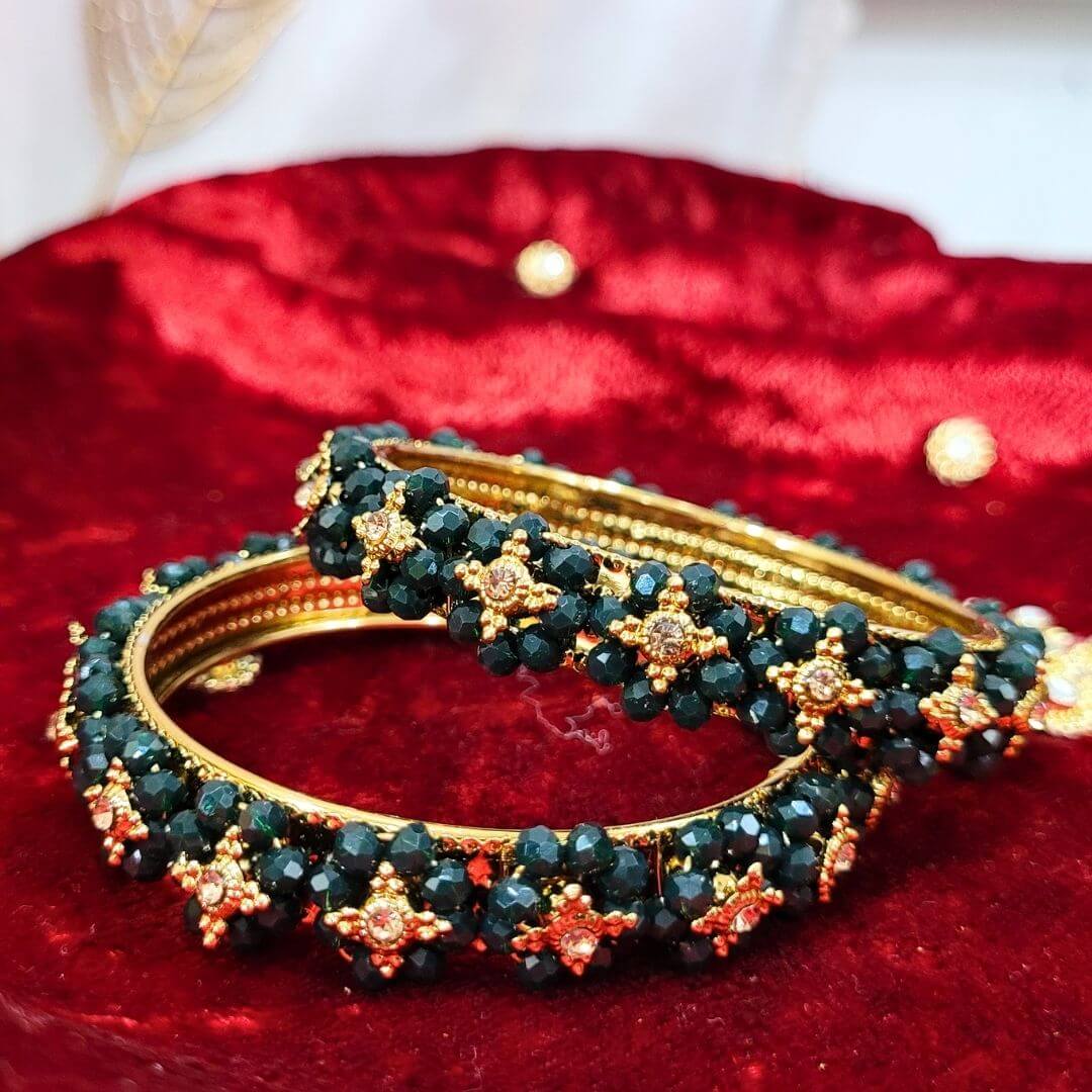 Traditional Wear Flower Design Bangles Kada for womens and girls