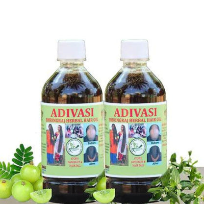 Ayurvedic Adivasi Herbal Hair Oil Pure Herbal Hair Care Adivasi Hair Growth And Hair Fall Control Oil | Repairs Frizzy Hair Nourishment | 125ml Pack of 2