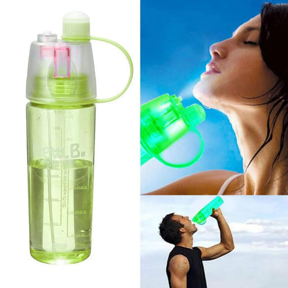 New B Portable Mist Spray Sports Water Bottle for Outdoor Sports, Running and Gym, Cycling, Camping & Hiking | Stay Refreshed and Hydrate, 600ml