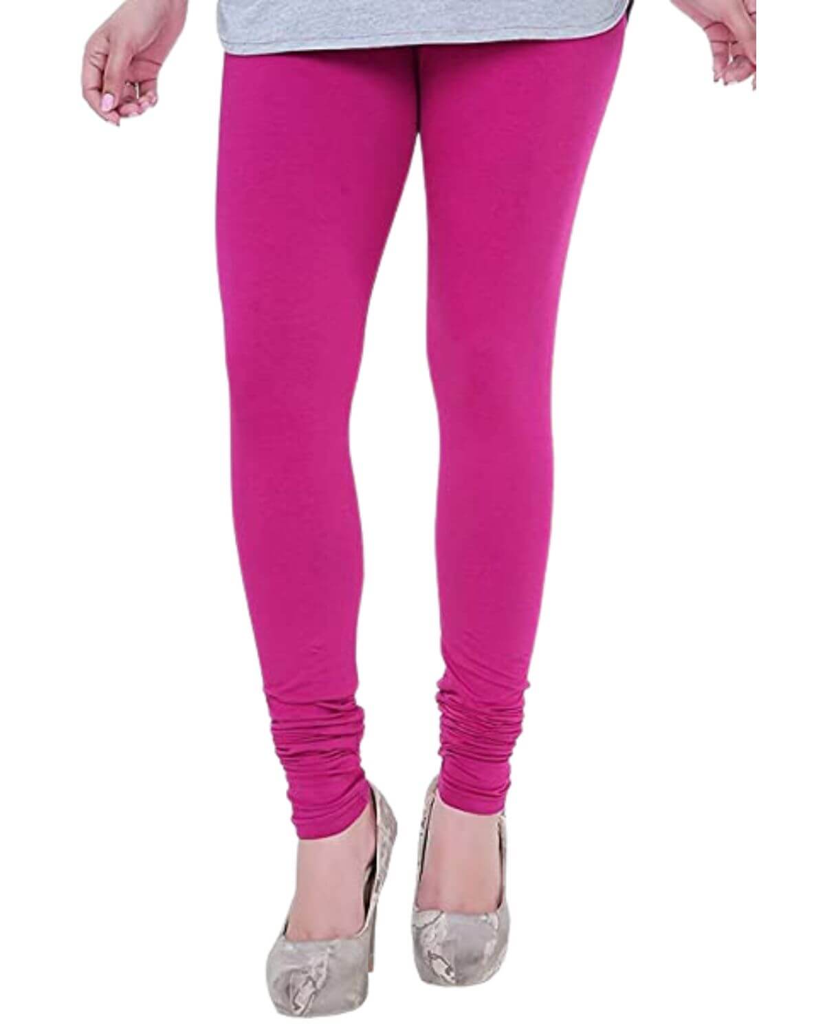 Women's Regular Fit Super Comfy Lycra Cotton Stretchable Leggings for Women, Rani