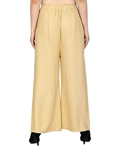 Chiku Rayon Cotton Regular Fit Palazzo Pants for Women 