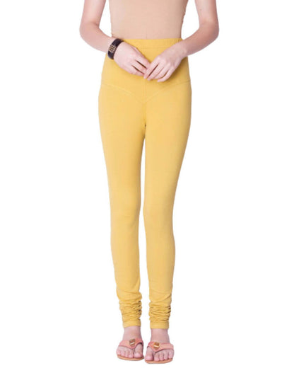 Women's Regular Fit Super Comfy Lycra Cotton Stretchable Leggings for Women, Cream Chiku