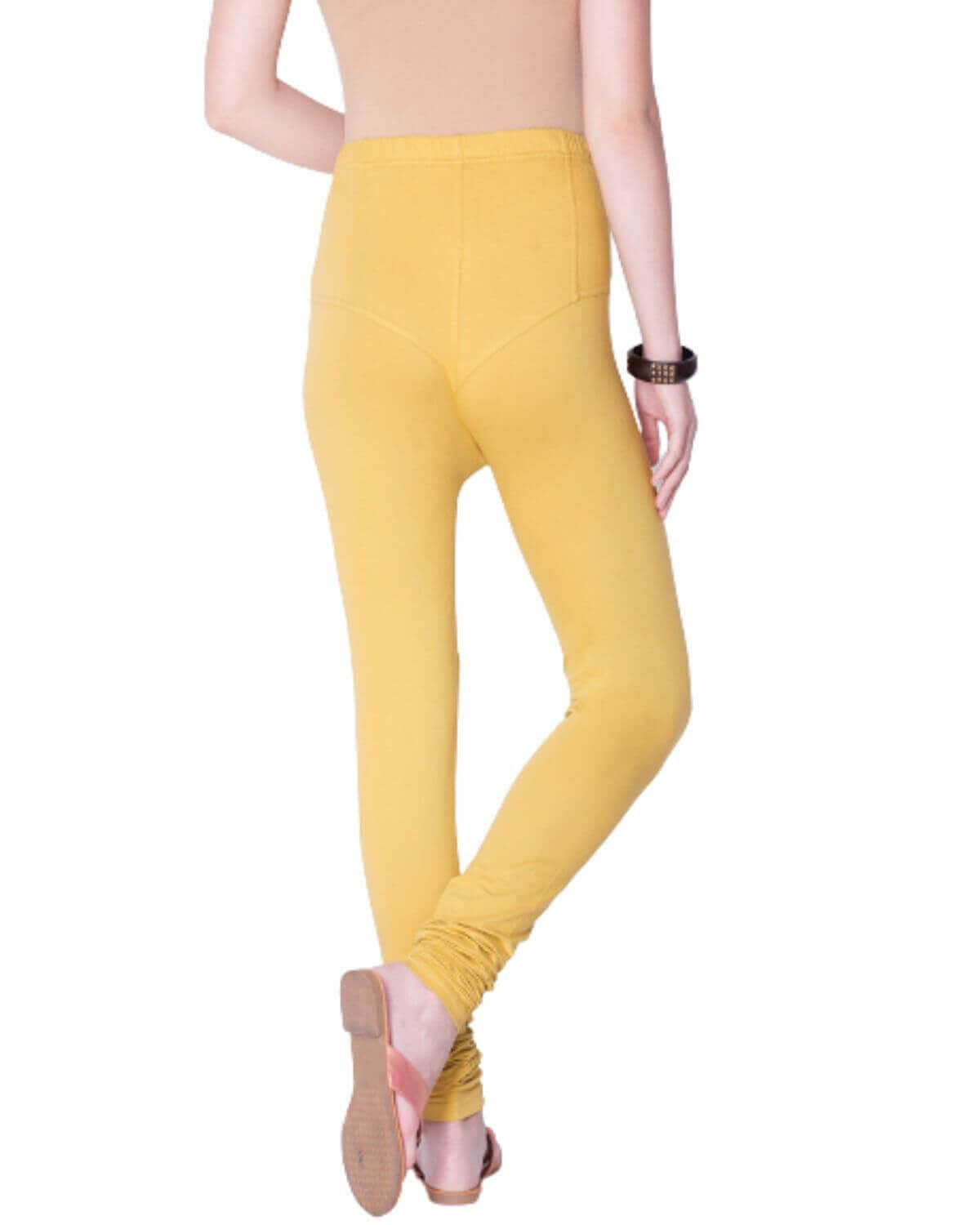 Womens Solid Cotton Churidar Leggings