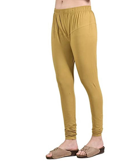 Womens Solid Cotton Churidar Leggings