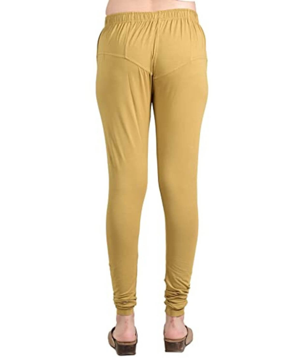 Women's Regular Fit Super Comfy Lycra Cotton Stretchable Leggings for Women, Dark Beige