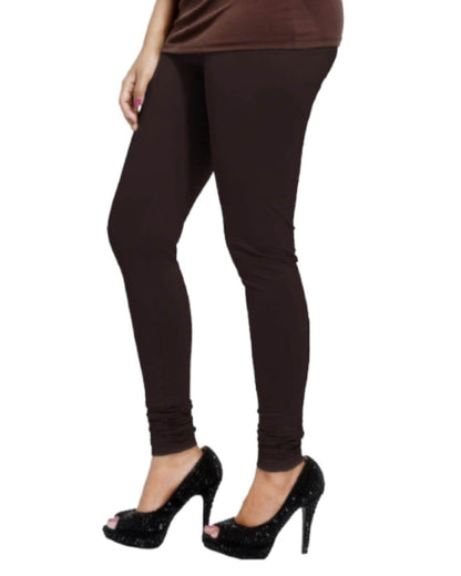 Womens Solid Cotton Churidar Leggings