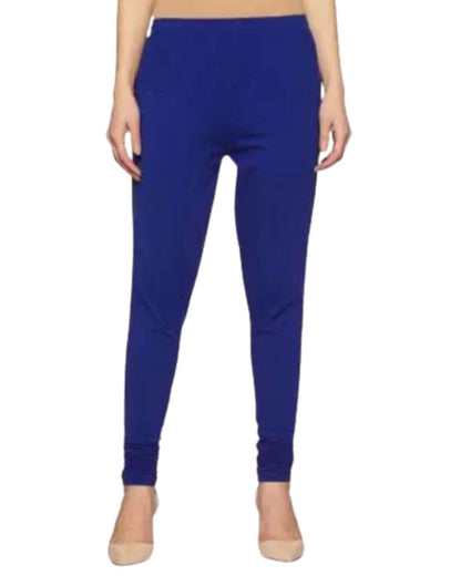 Womens Solid Cotton Churidar Leggings