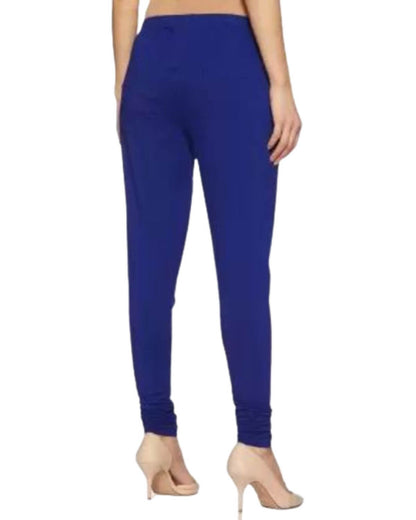 Women's Regular Fit Super Comfy Lycra Cotton Stretchable Leggings for Women, Dark Royal Blue