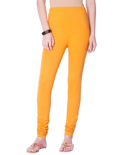 Womens Solid Cotton Churidar Leggings