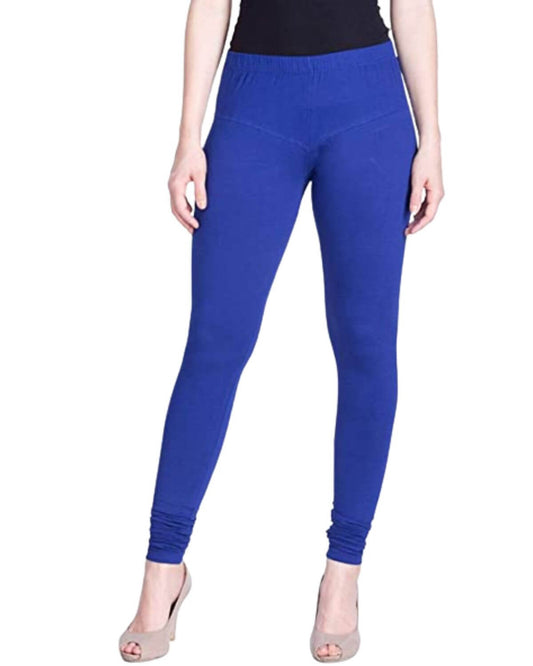 Women's Regular Fit Super Comfy Lycra Cotton Stretchable Leggings for Women, Ink Royal Blue