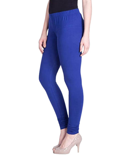 Women's Regular Fit Super Comfy Lycra Cotton Stretchable Leggings for Women, Ink Royal Blue