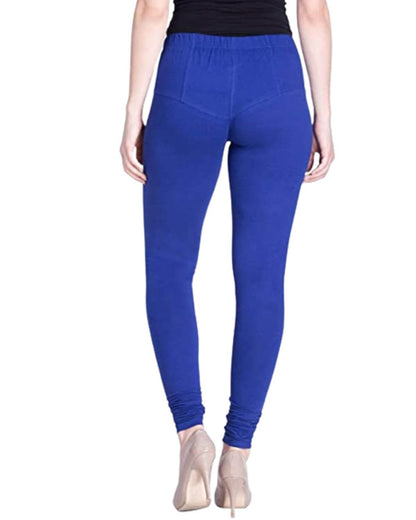 Women's Regular Fit Super Comfy Lycra Cotton Stretchable Leggings for Women, Ink Royal Blue