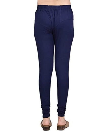 Women's Regular Fit Super Comfy Lycra Cotton Stretchable Leggings for Women, Navy Blue