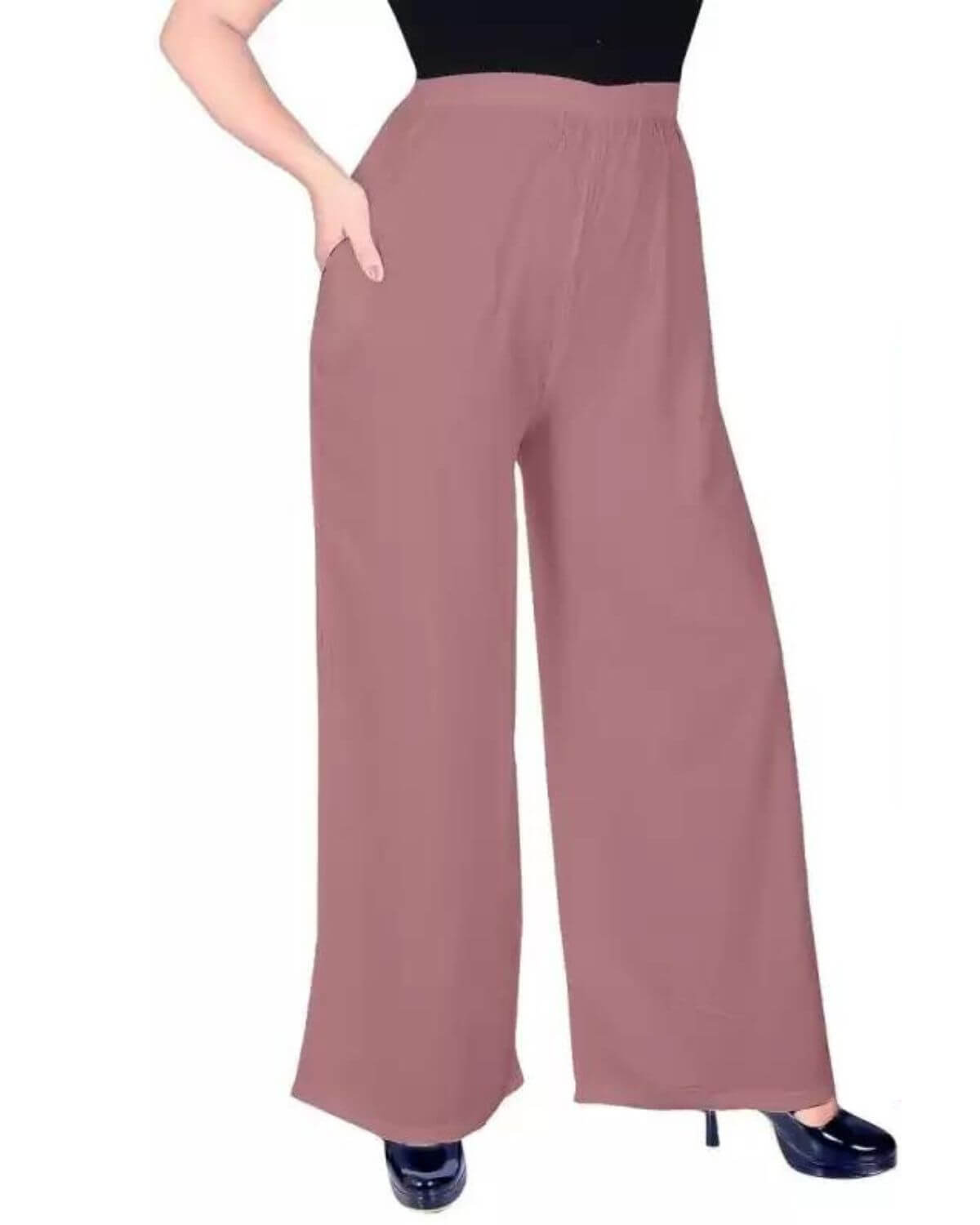 Onion Rayon Cotton Regular Fit Palazzo Pants for Women 