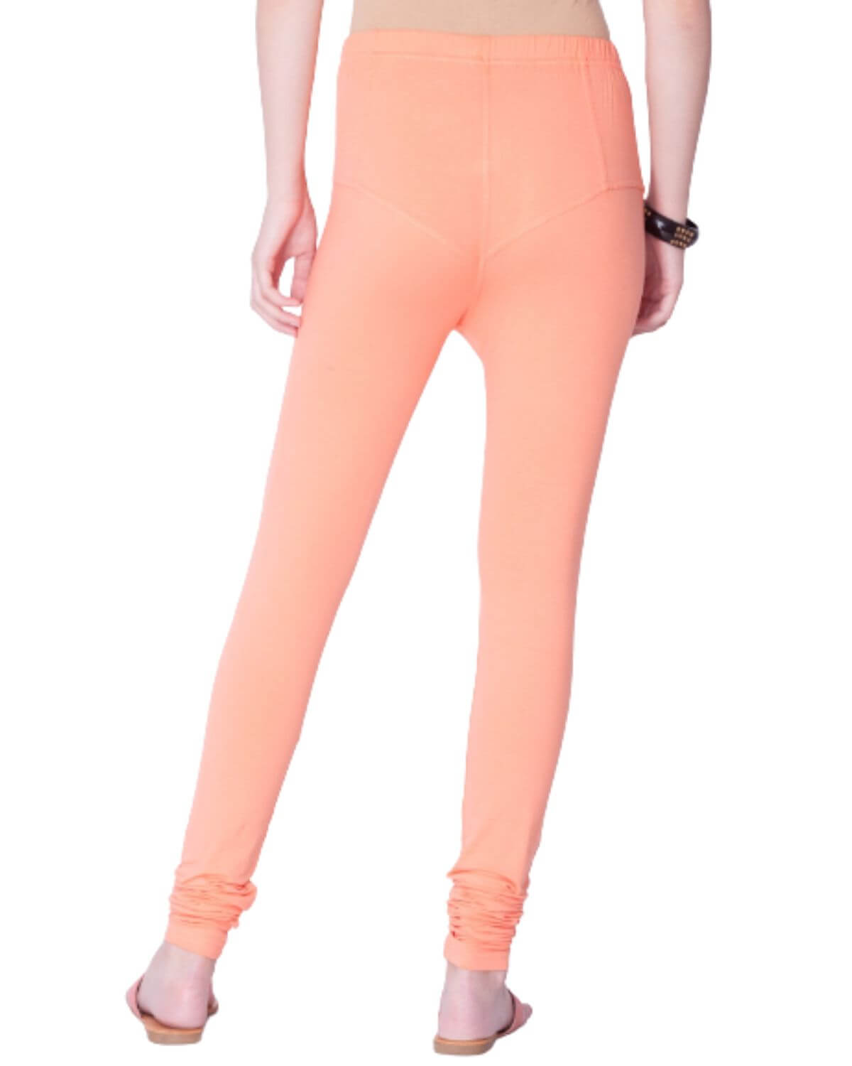 Women's Regular Fit Super Comfy Lycra Cotton Stretchable Leggings for Women, Peach