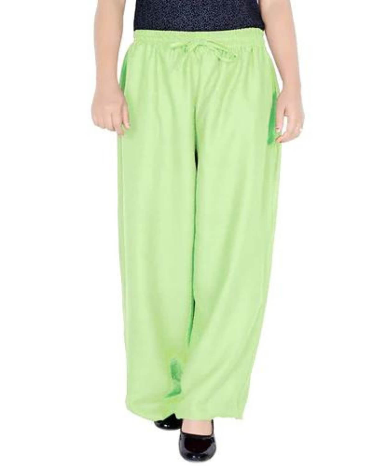 Pista Rayon Cotton Regular Fit Palazzo Pants for Women 