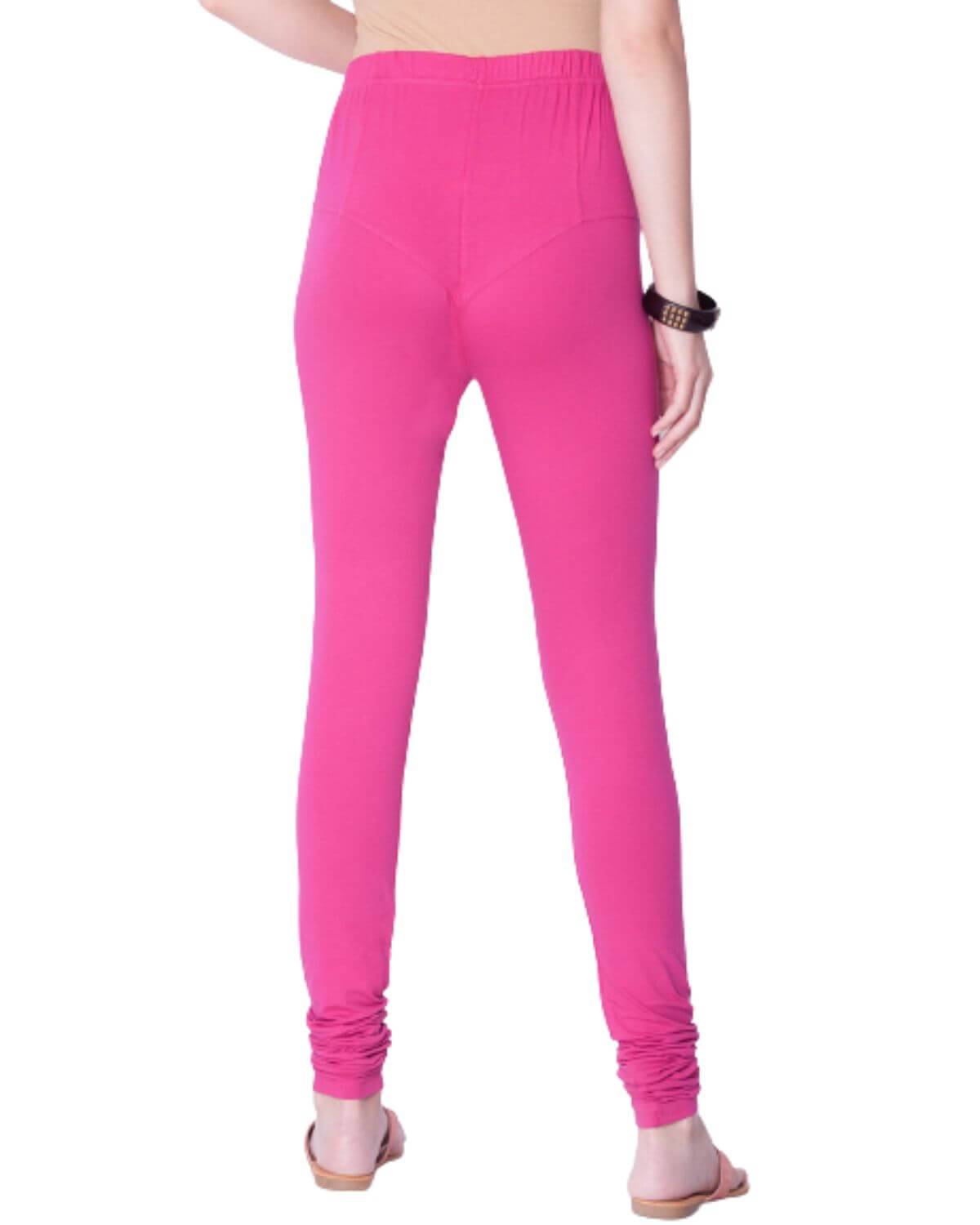 Women's Regular Fit Super Comfy Lycra Cotton Stretchable Leggings for Women, Pink