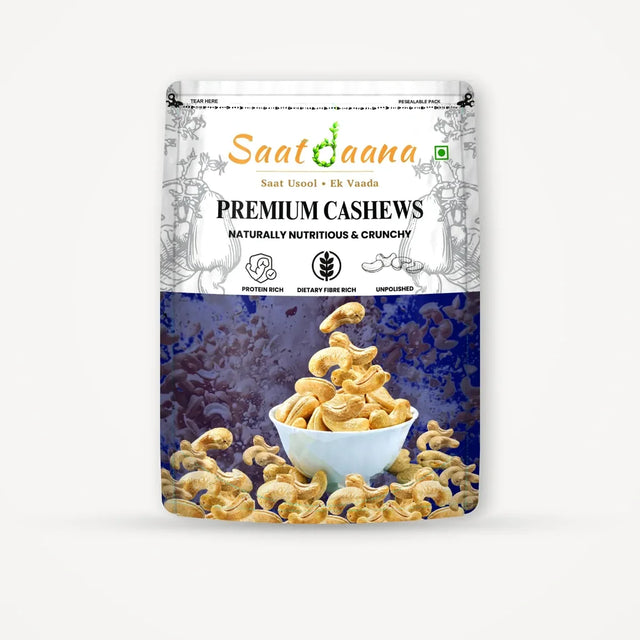 Saatdaana Premium Cashew Nuts W180 pouch front side
