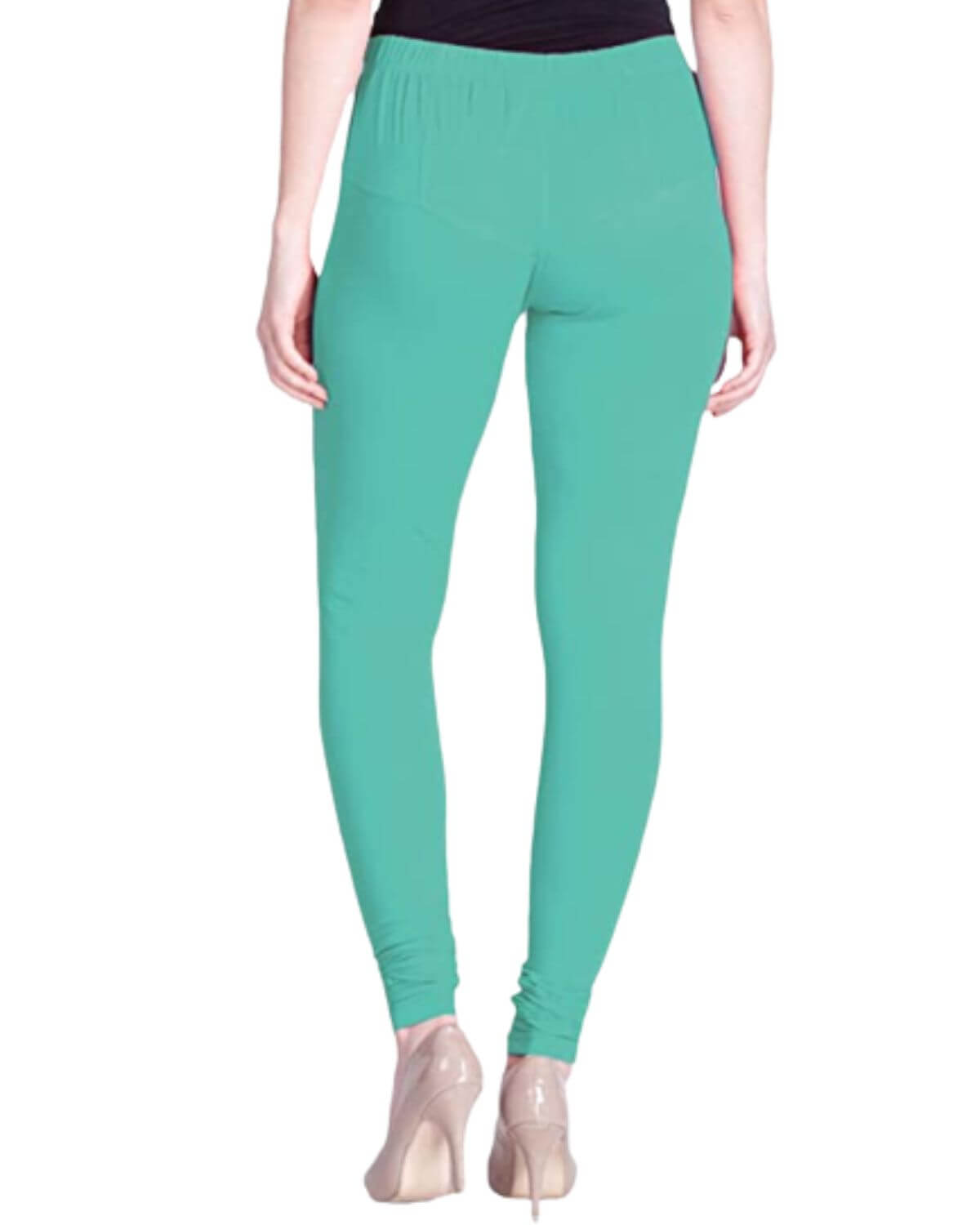 Women's Regular Fit Super Comfy Lycra Cotton Stretchable Leggings for Women, Sea Blue