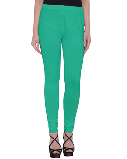 Women's Regular Fit Super Comfy Lycra Cotton Stretchable Leggings for Women, Sea Green