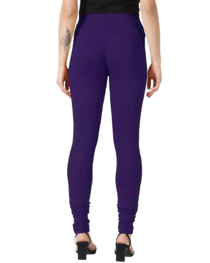 Women's Regular Fit Super Comfy Lycra Cotton Stretchable Leggings for Women, Voilet