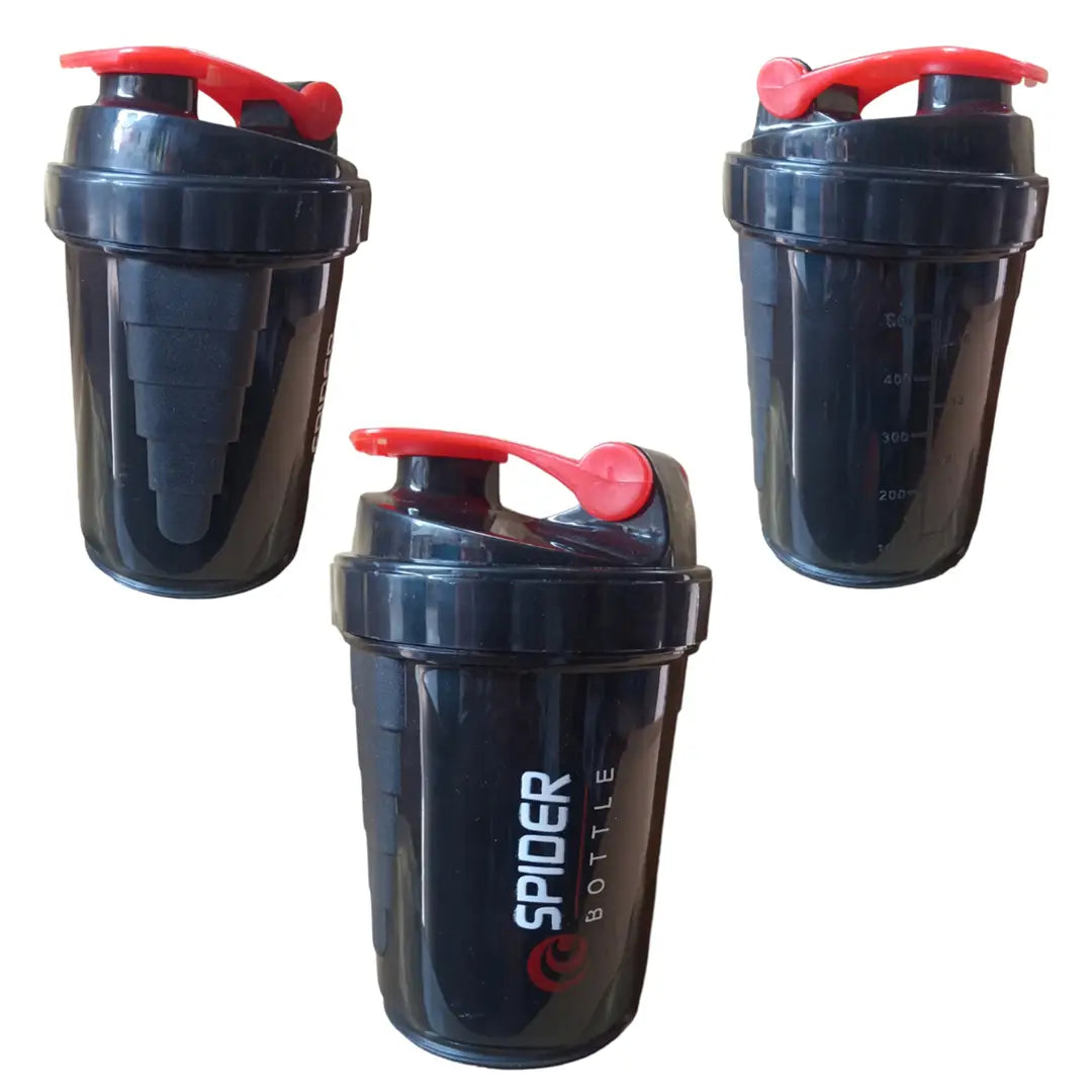 Stylish Spider Gym Shaker Bottle For Protein, Glucose 500ml (Red,1Pcs)