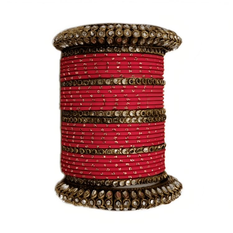 "Radiant Oxidized Gold Metal Kada and Brass Stone Bangles Sets For Women