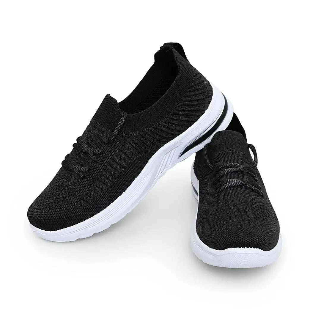 Women Mesh Sports Shoes Walking Running Shoes For Women (Black)