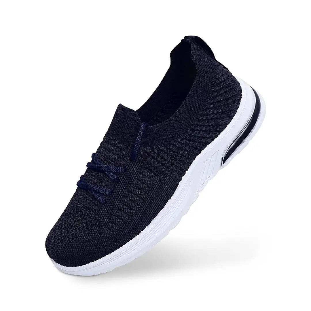 Womens Mesh Sports Shoes Walking Running Shoes For Women (Navy-Blue)