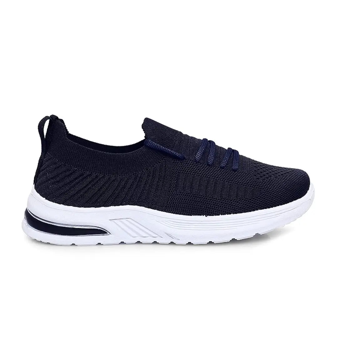 Womens Mesh Sports Shoes Walking Running Shoes For Women (Navy-Blue)