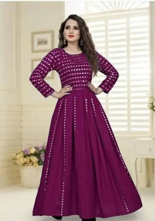 Stylish Rayon Gown For Women