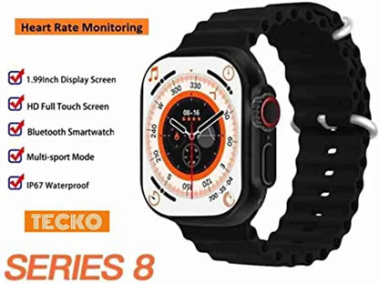 Ultra Seris 8 Smart Watch Men Two Watch NFC Door Unlock Smartwatch Bluetooth Call Wireless Charge Fitness Bracelet (Ultra s-8 BLACK) 65% off