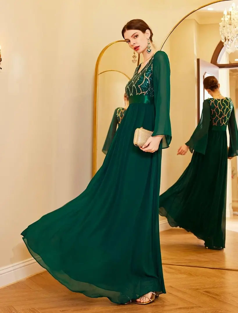 Trendy Georgette Embroidered Gown For Women