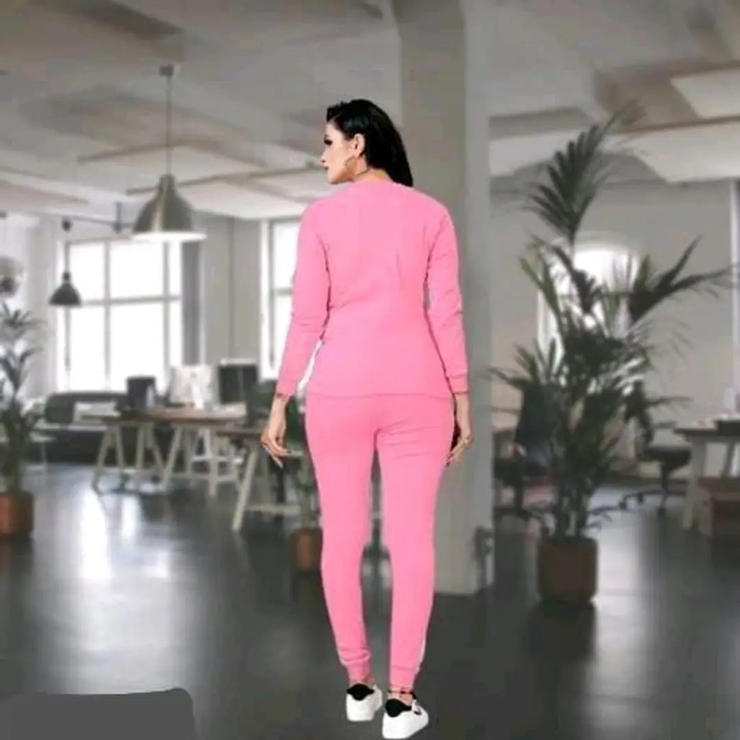Printed Women Track Suit Pink Vogue