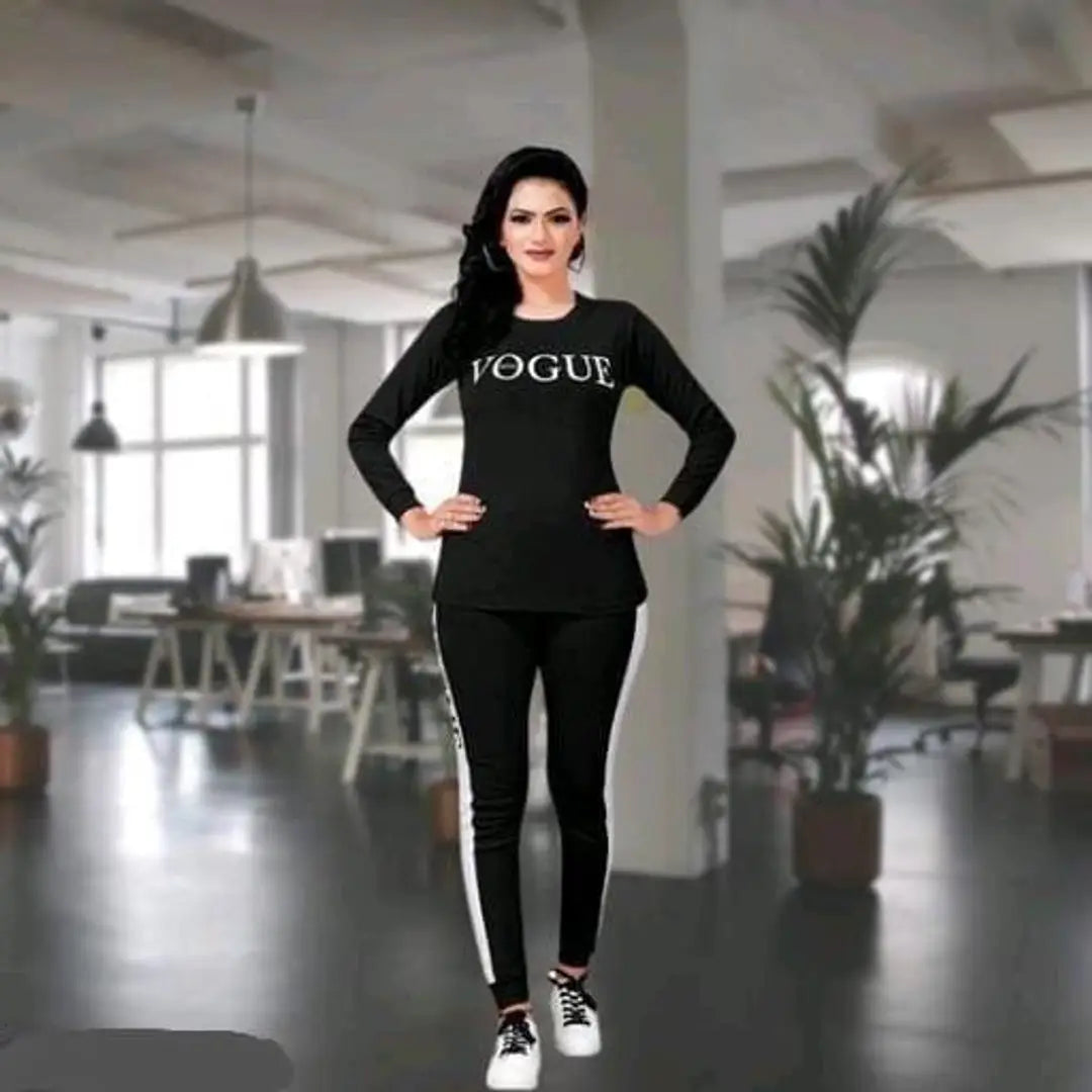 Stylish Women Tracksuit Black Vogue