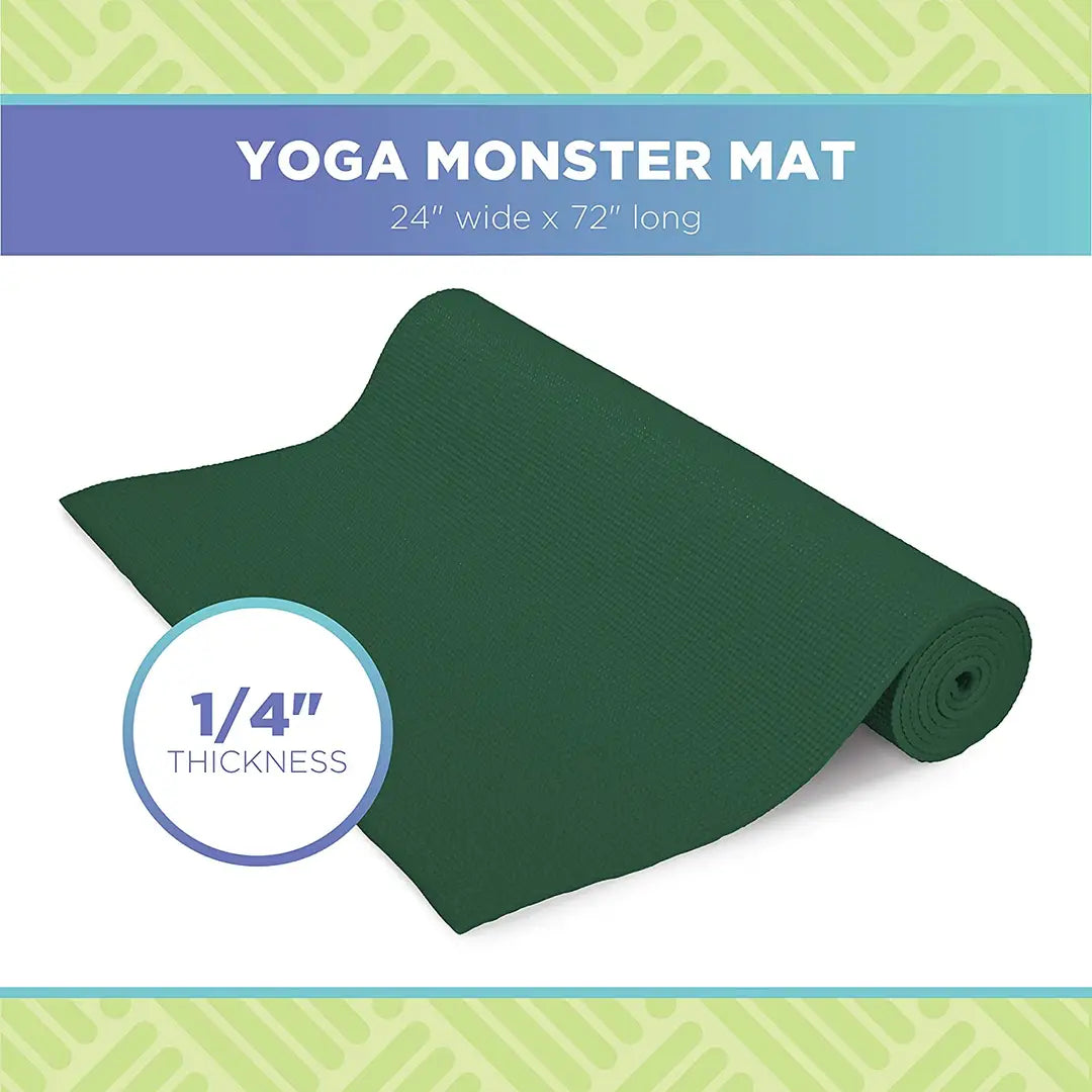 Anti-Skid 6 Feet Long Extra Thick Yoga Mat for Kids - Adults | 3mm Mats for Yoga and Exercise