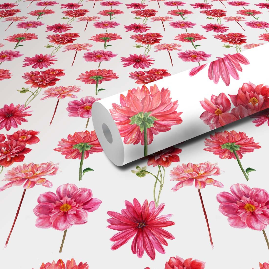 WallDaddy Wallpaper For Wall Self Adhesive Sizee (300x40)Cm Roll Wall Sticker For Home Design Daisy Flower