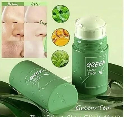 Green Tea Herbal Cleansing Mask Stick for Face 