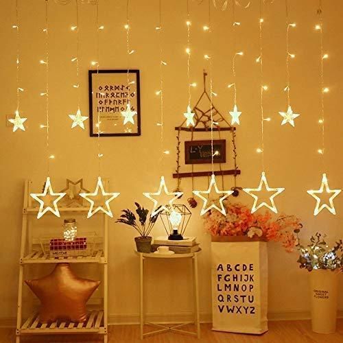 Window Curtain Lights Star Lights Decoration