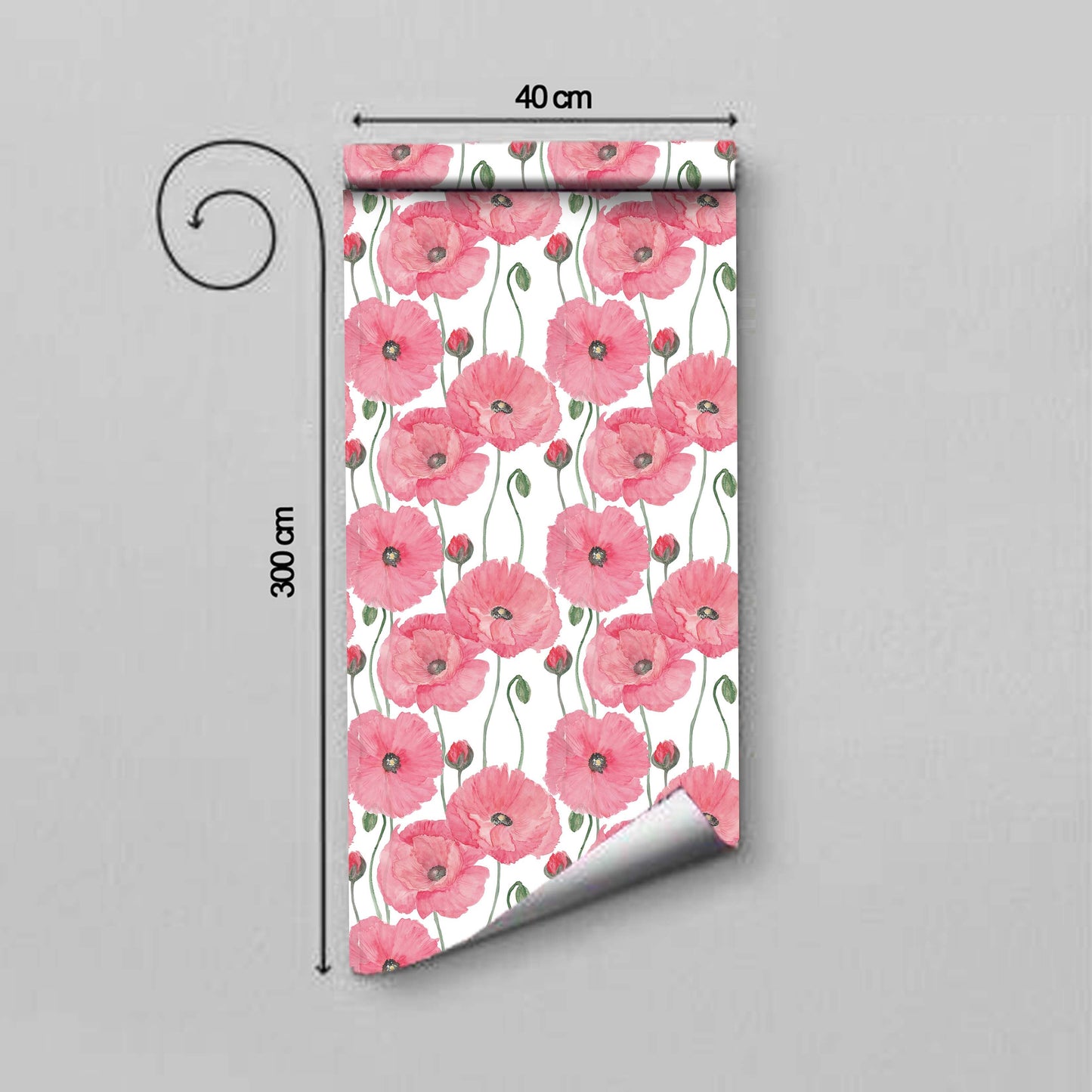 WallDaddy Wallpaper For Wall Self Adhesive Sizee (300x40)Cm Roll Wall Sticker For Home Design Botanical Flower