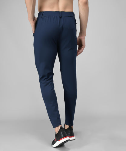 Lycra Solid Slim Fit Mens Track Pant