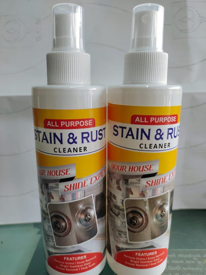 Stain and Rust Cleaner Spray Powerful Formula for Spotless Shine Rust Stains Cleaning & Protection for Kitchen, Bathroom,Multi Dirt Removers (Pack of 2)